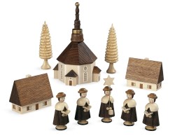 west german wood mini village